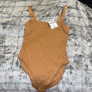 BROWN FOREVER 21 BODYSUIT